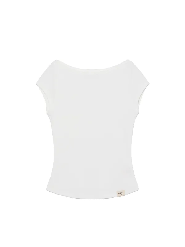 G CLASSIC BOAT NECK TEE (WHITE)