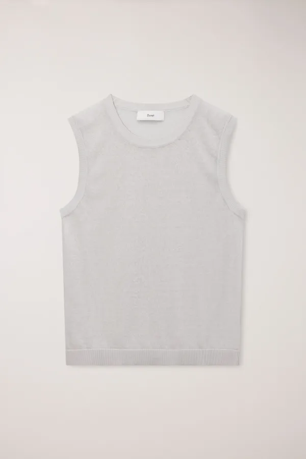 UNISEX SHEER LAYERING KNIT VEST LIGHT GREY_UDSW6B131G1
