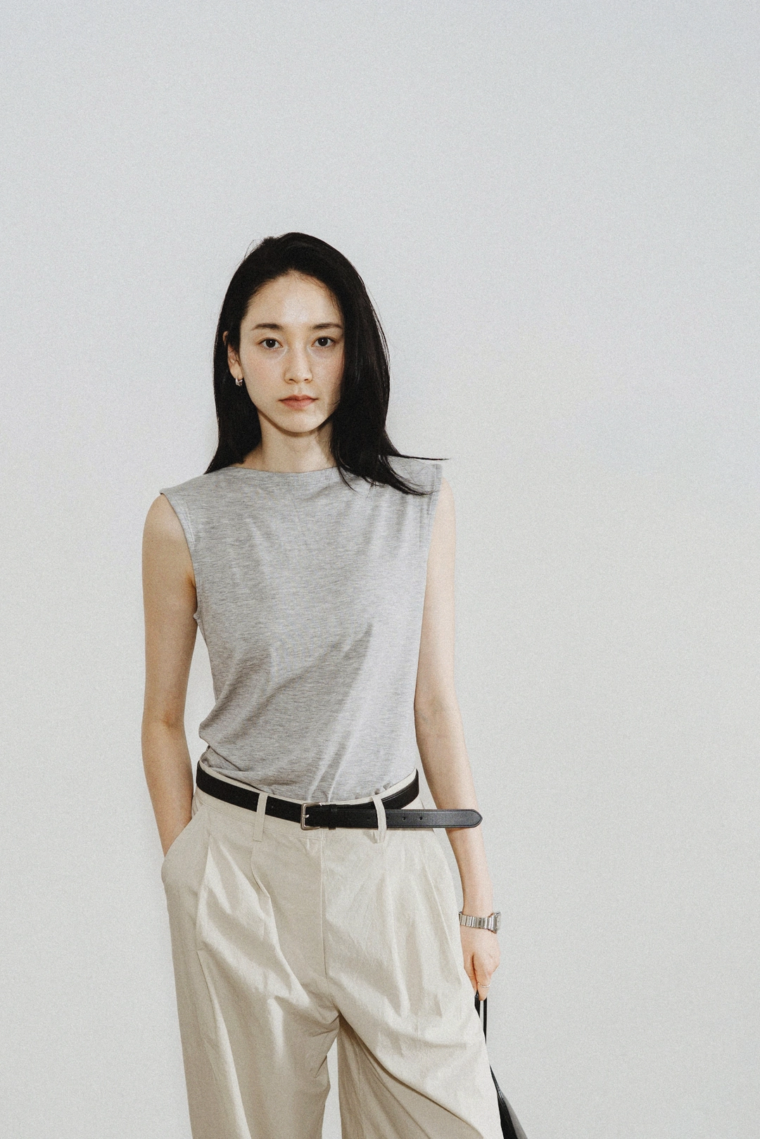 스앨더 36775_Tencel-blend boatneck sleeveless tee TD 상품 이미지 2