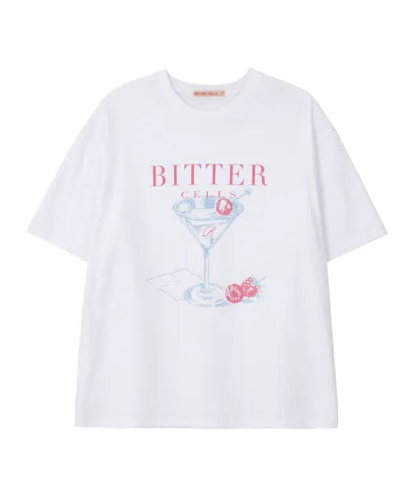 Cocktail Love Tee-White