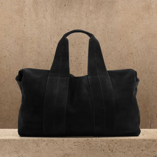 Suede Montecito Weekend Bag - Black
