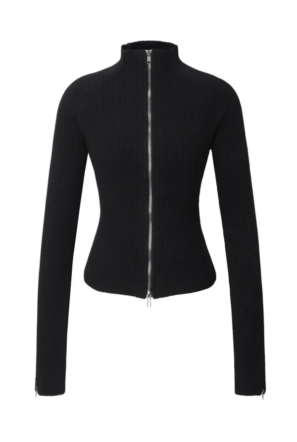 Vintage knit zip-up
