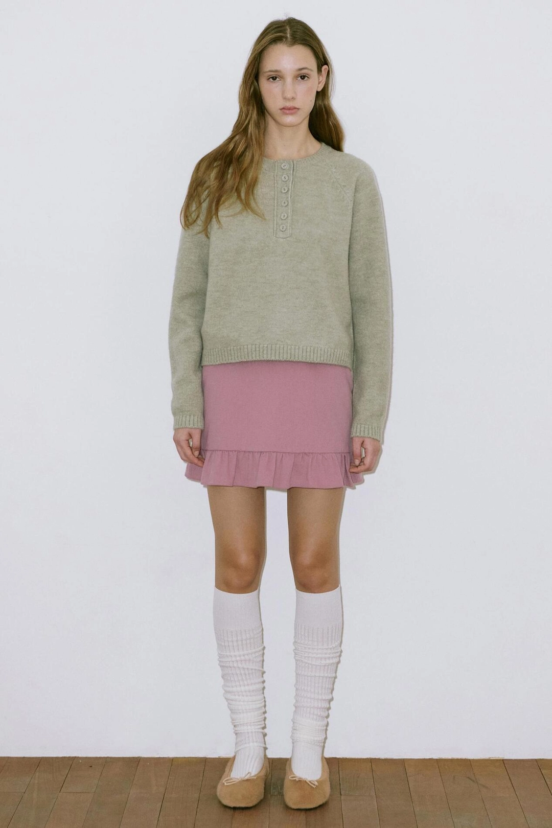 시눈 Basic Button Raglan Knit (Pistachio) 상품 이미지 2