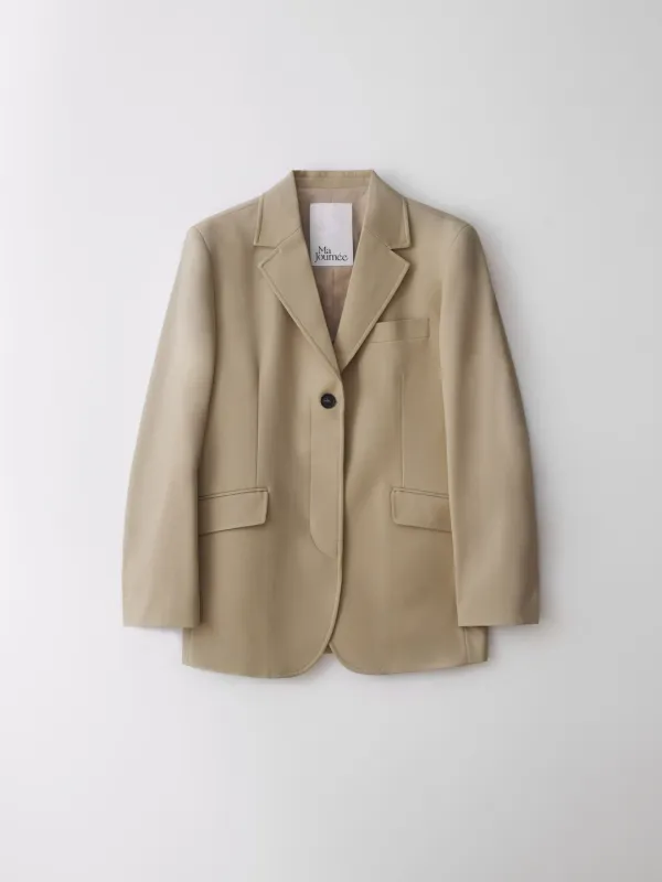 [10차 리오더] SINGLE HIDDEN JACKET_LIGHT BEIGE