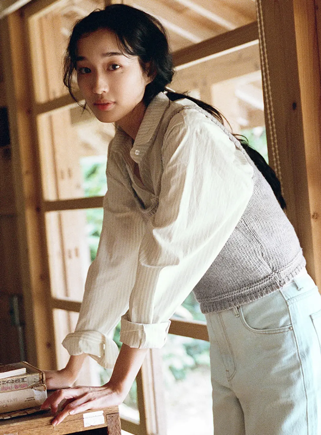 망고매니플리즈 OLI STRIPE SHIRT_NATURAL BEIGE 상품 이미지 2