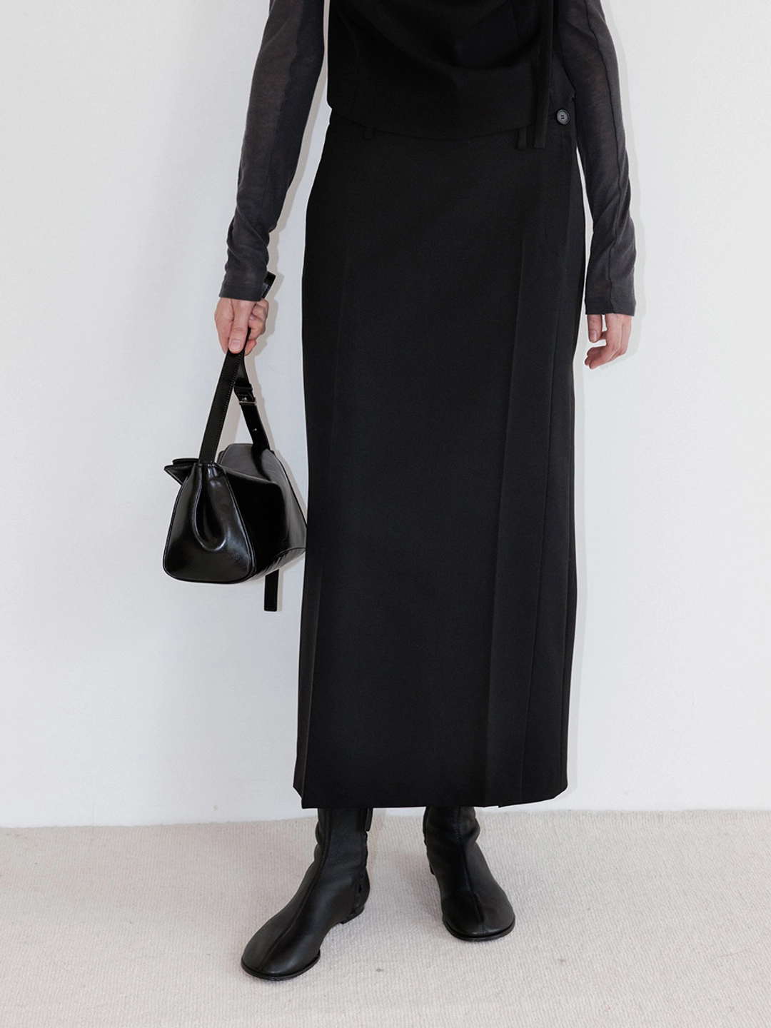 루에브르 Asymetric H-line Long Skirt SW5AS330-10 상품 이미지 2