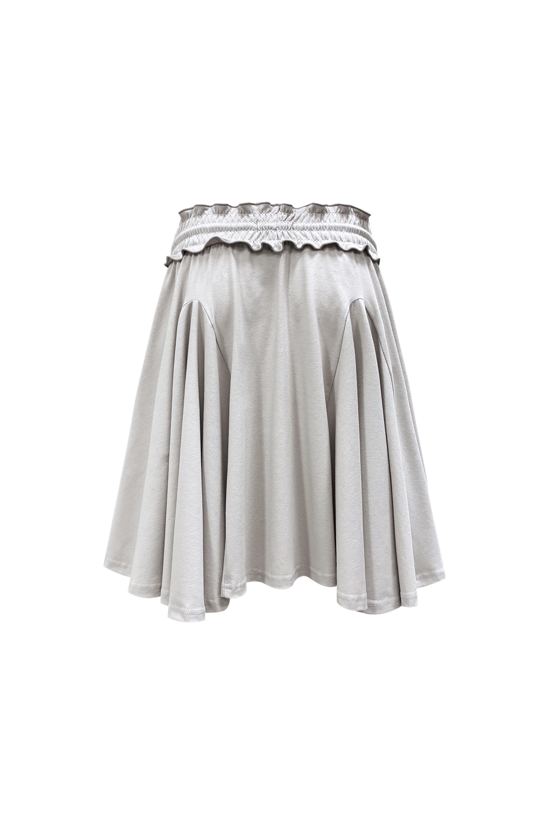 체메씨 SMOCKED FLARE SKIRT (LIGHT GRAY) 상품 이미지 3