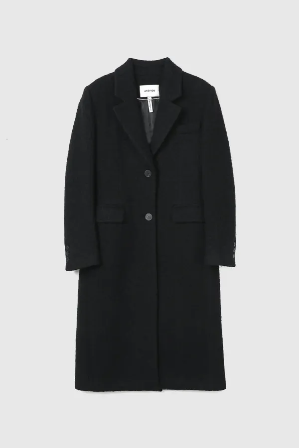 모스고르 피티드 테일러드 코트 (Black)