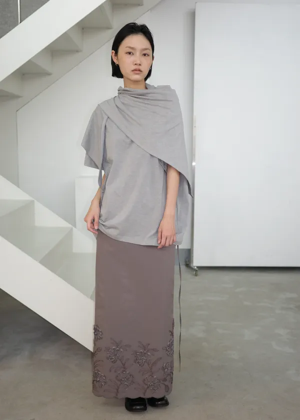 [ 5차 프리오더  ] PIGMENT OVER T (SHAWL SET) [LIGHT GREY]