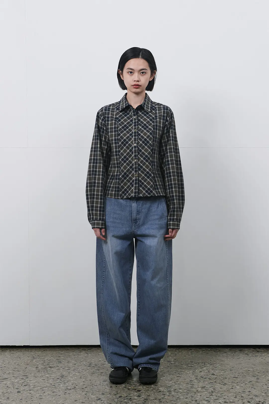 오헤시오 CLASSIC LINE SHIRTS, GREEN CHECK 상품 이미지 2