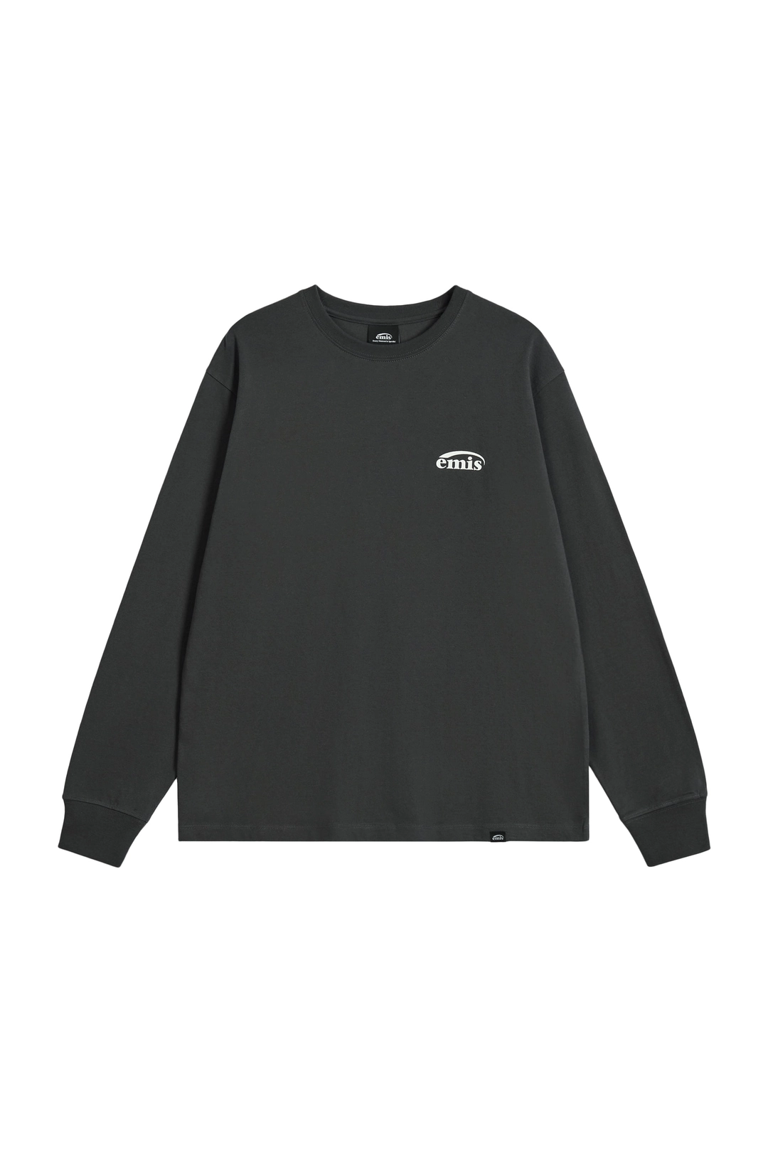 이미스 LOGO LONG SLEEVE T-SHIRT-CHARCOAL 상품 이미지 1