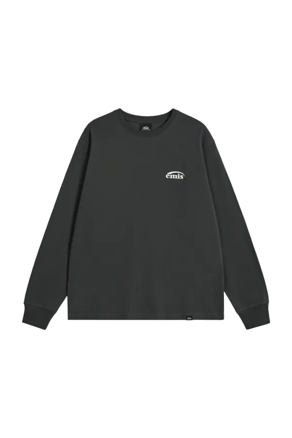 LOGO LONG SLEEVE T-SHIRT-CHARCOAL