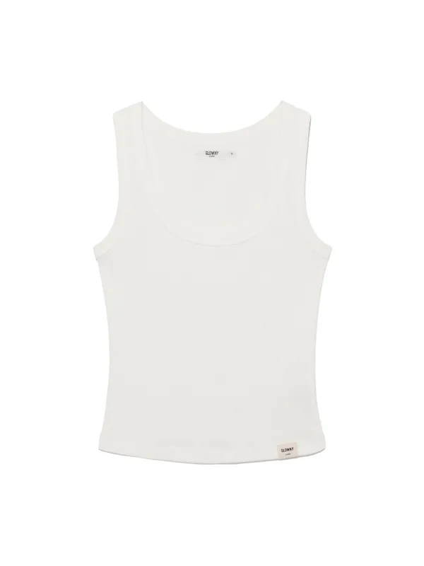 G CLASSIC SCOOP NECK SLEEVELESS (WHITE)