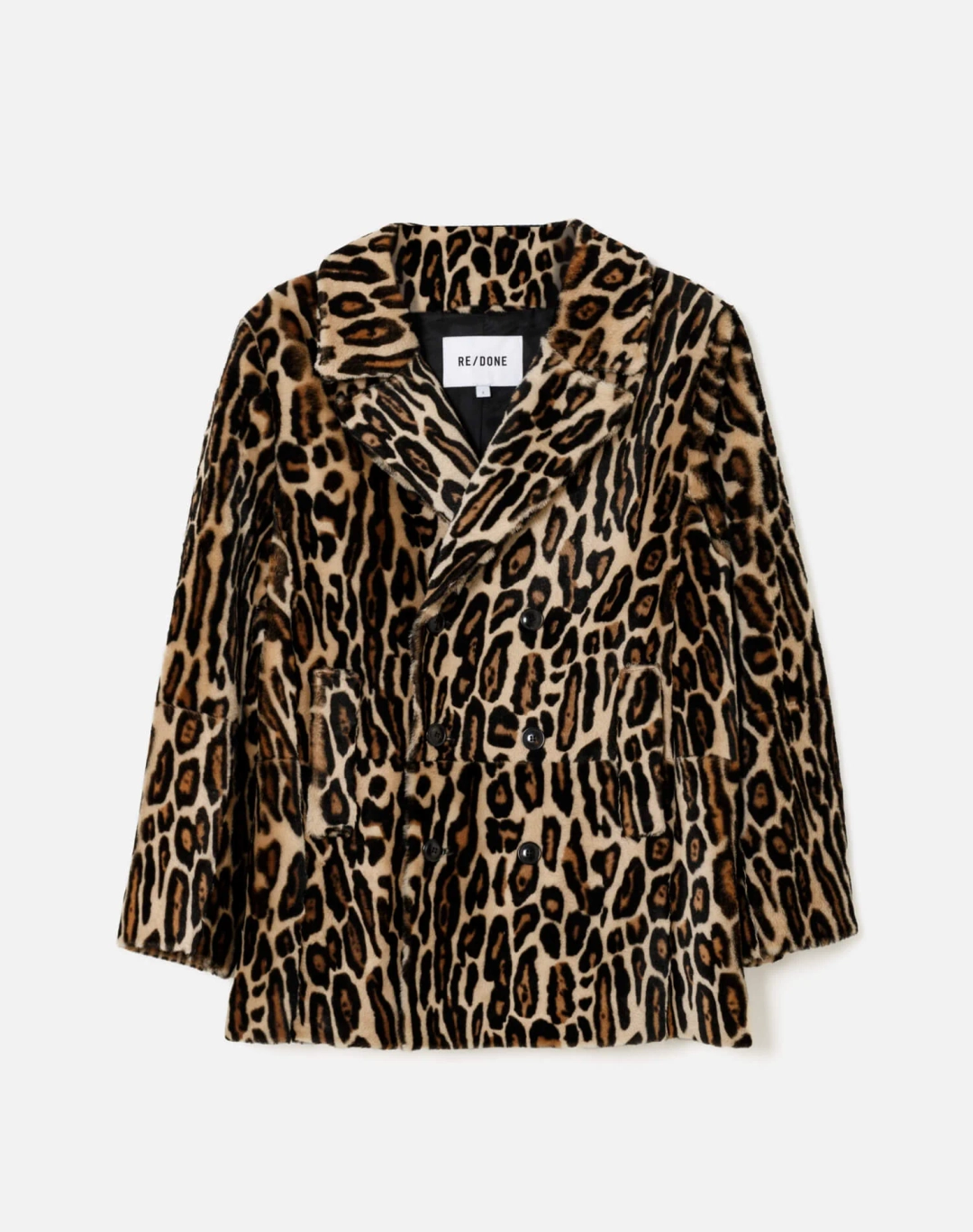 리던 Leopard Shearling Peacoat - Leopard Print 상품 이미지 1