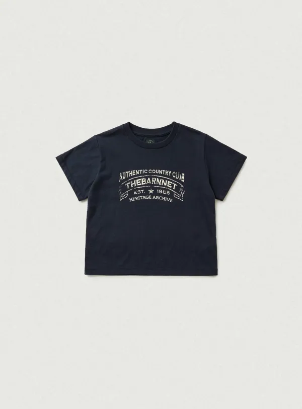 Heritage Brushed Cotton Tee_Navy