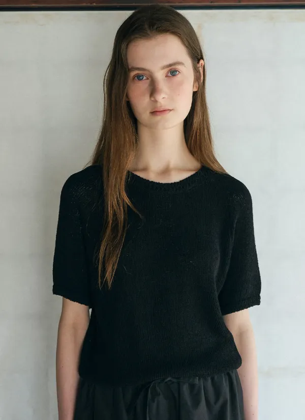 Harriette Knit Top (Black)