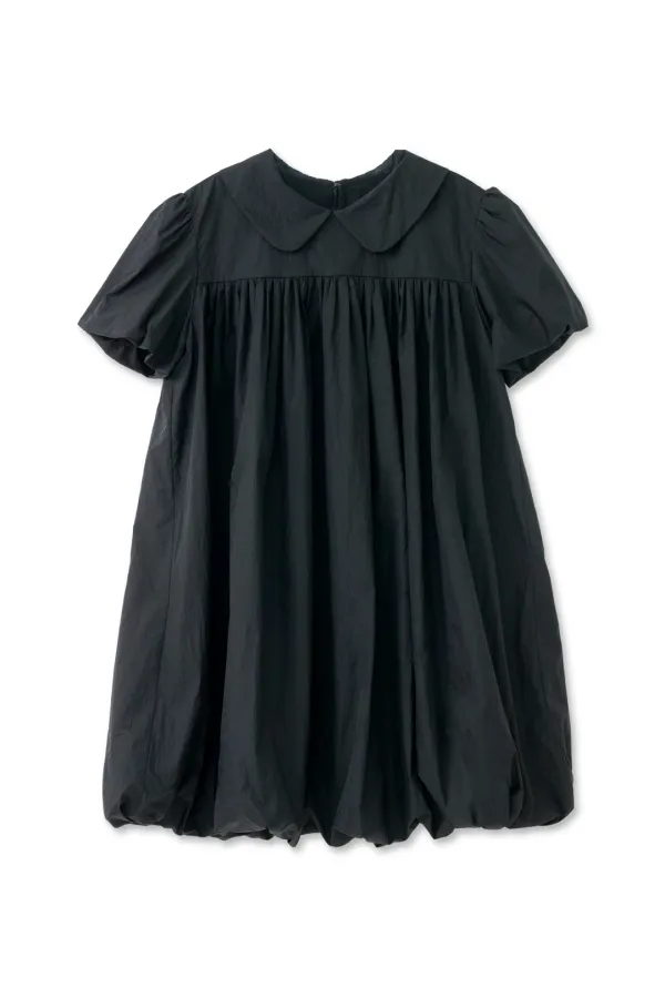 LIGHT VOLUME MINI DRESS (SHEER BLACK)