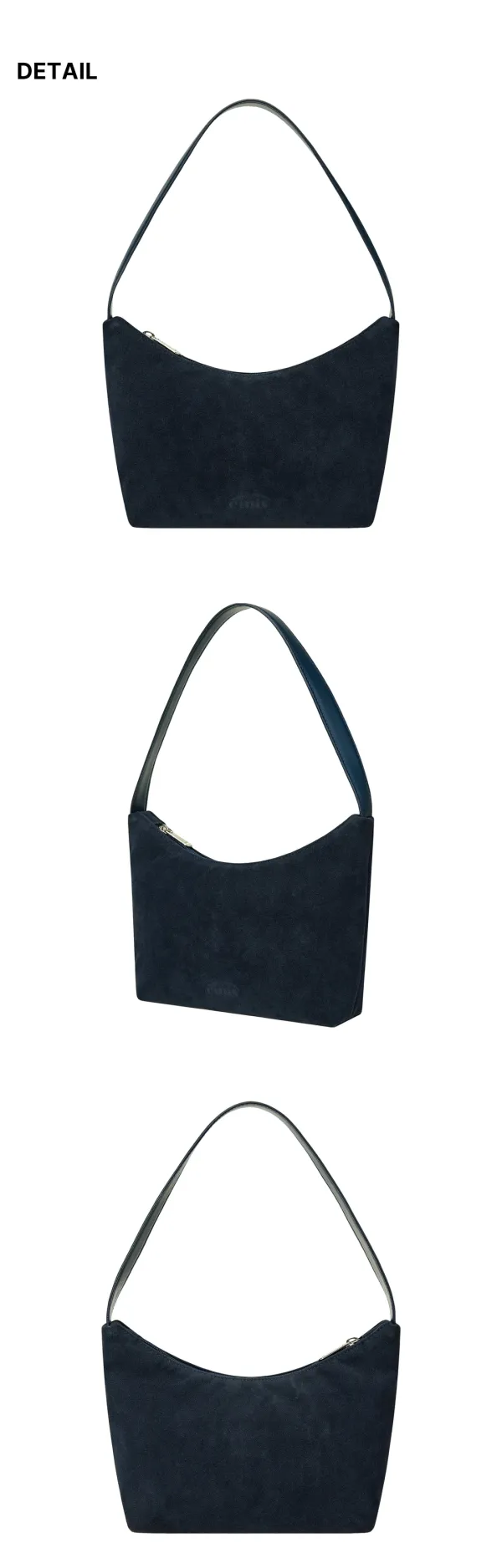 SUEDE HOBO BAG-NAVY