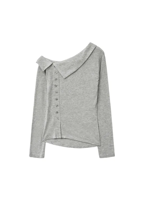 [2ND 10/2~ 발송] COLLARED JERSEY SHIRT, GRAY - bohemseo