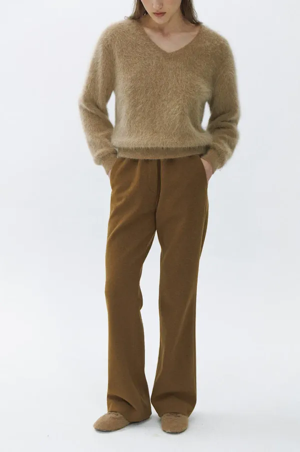 Joy Boots-cut Pants in Camel
