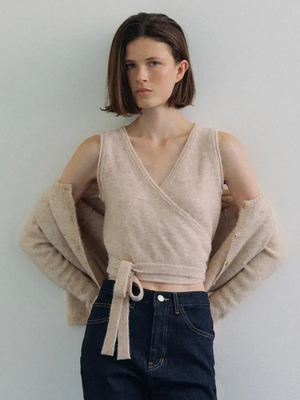 [여울 착용] [단품] WOOL ALPACA WRAP KNIT_4COLOR