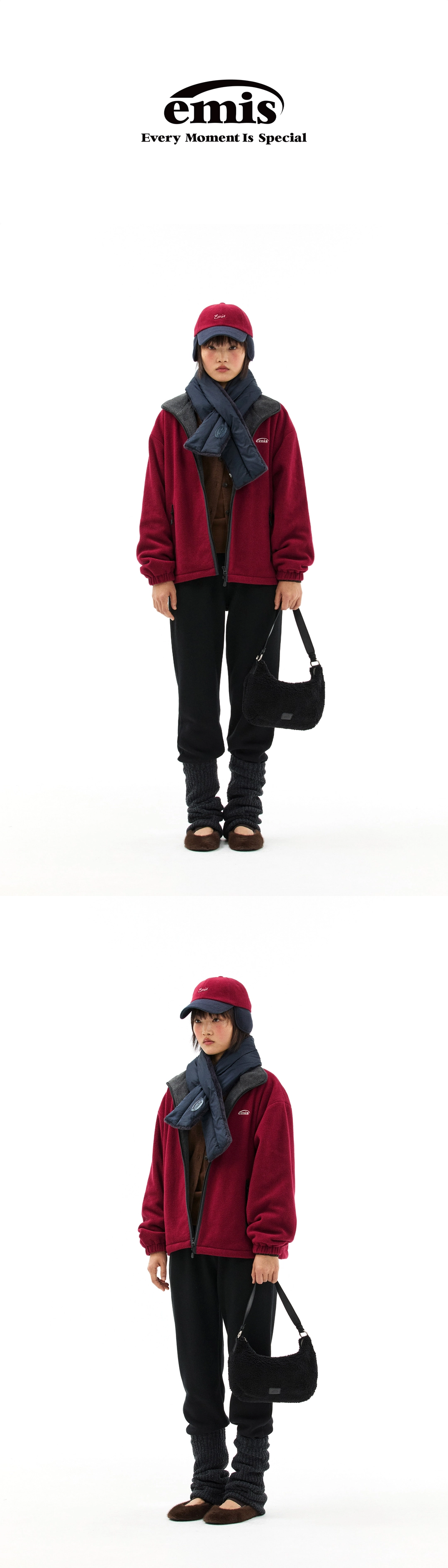이미스 NEW LOGO FLEECE JACKET-RED 상품 이미지 2