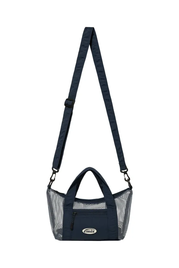 MESH CROSSBODY BAG-NAVY