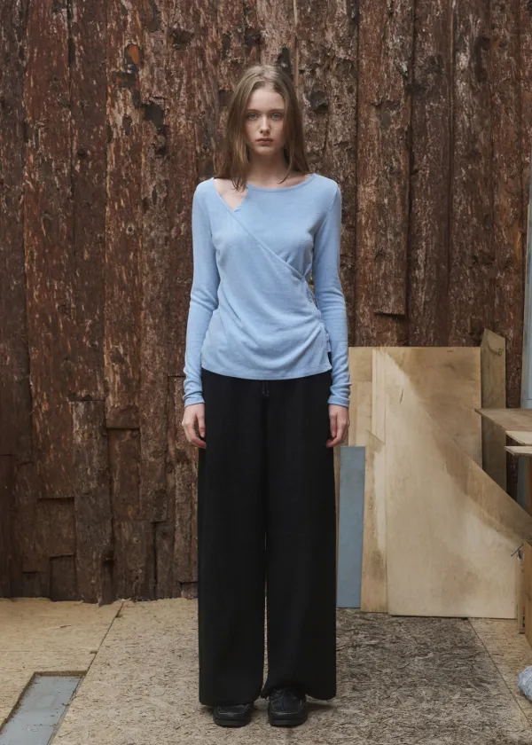 Winter wide dumble pants (black)