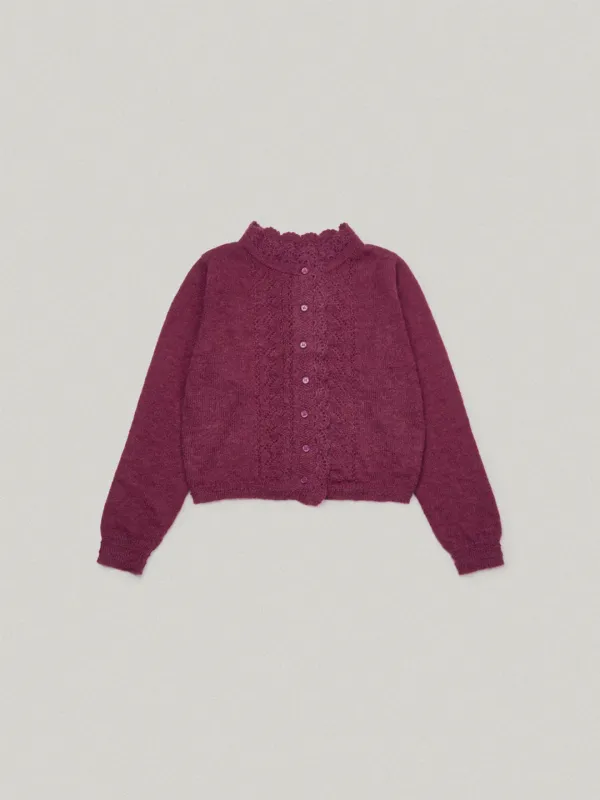PETAL MOHAIR KNIT CARDIGAN (PURPLE)
