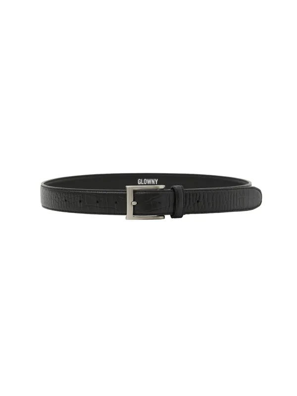 G CRACK LEATHER BELT (BLACK)