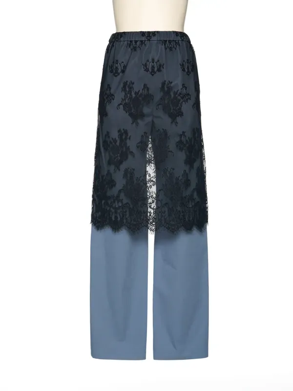 PS25 BLUE SKIRT LAYERED PANTS