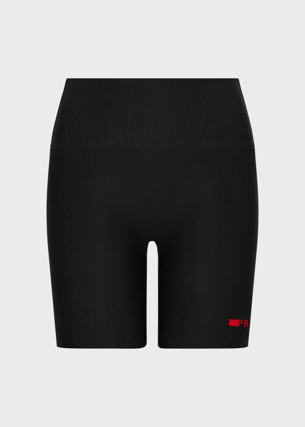 PR Ribbed Biker Shorts Black