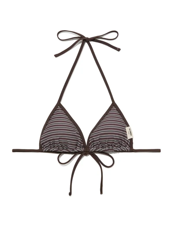 G ENCORE STRIPE BIKINI TOP (BROWN STRIPE)