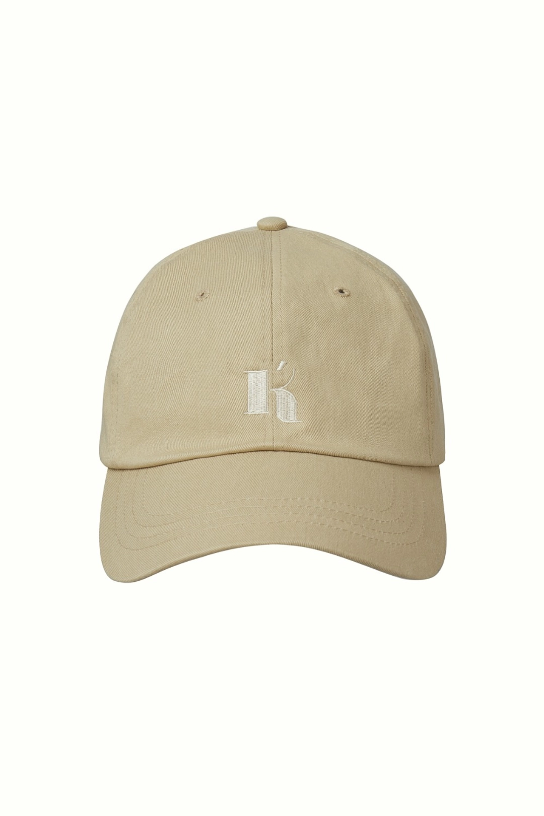 쿠메 COTTON TWILL LOGO EMBROIDERED BALL CAP, BEIGE 상품 이미지 2