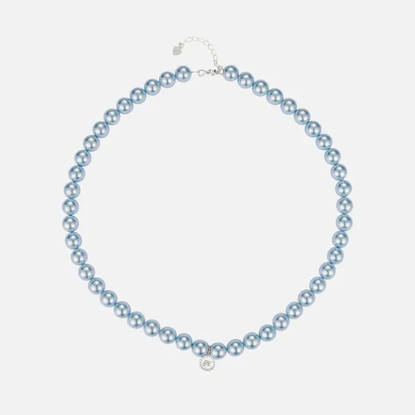 [silver925] luna pearl necklace-blue