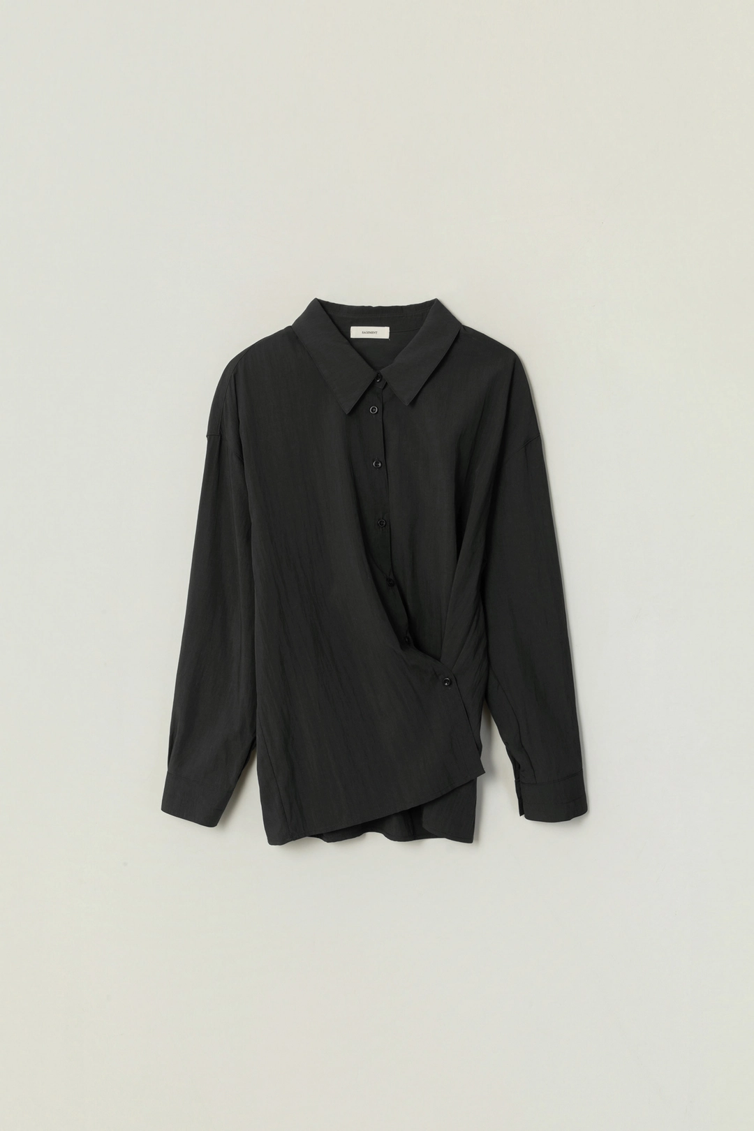 세이지먼트 OCELIA DRAPED BLOUSE_CHARCOAL 상품 이미지 1