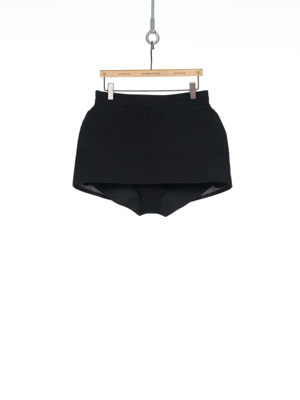 PF25 BLACK VOLUMED MICRO SKORTS