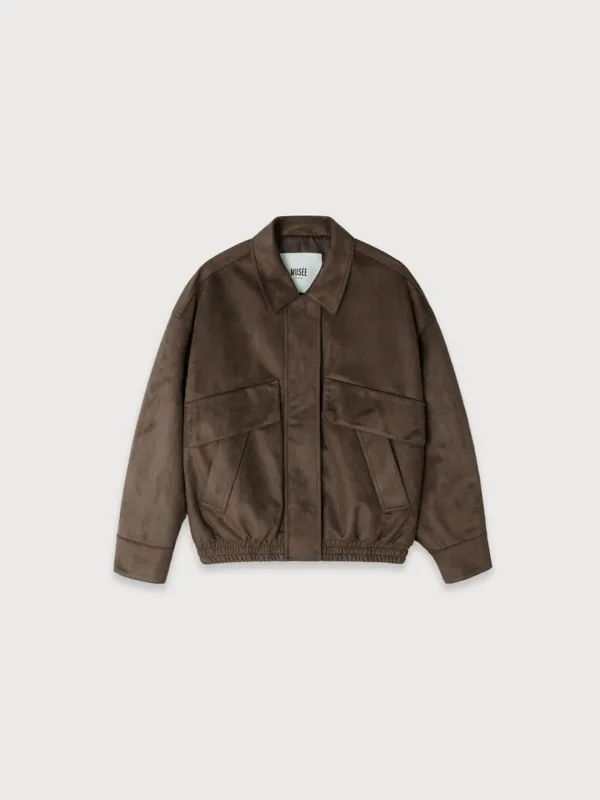 FINALE Suede Bomber Jacket_Brown