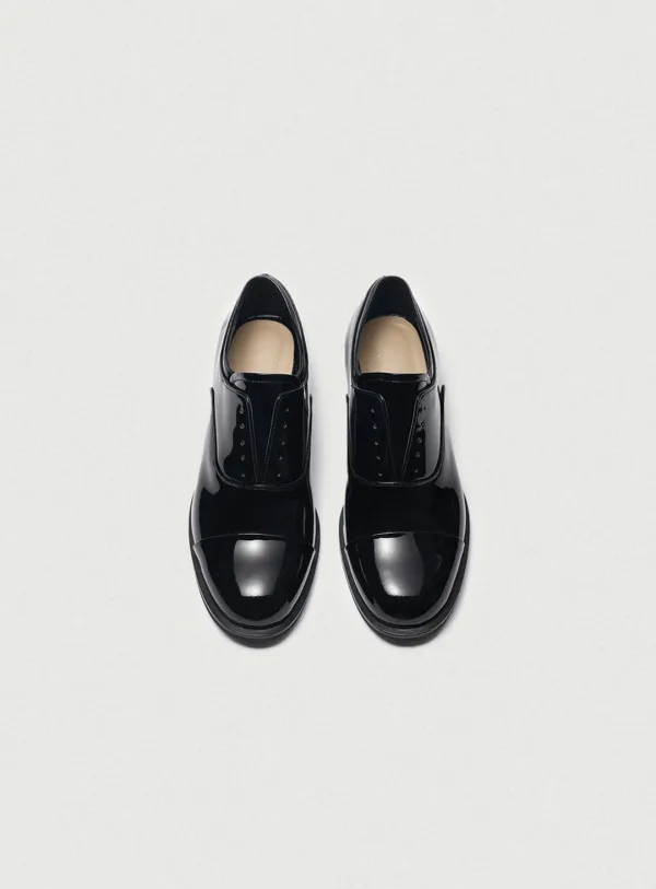 Alto Lace-Up Loafers_Glossy Black