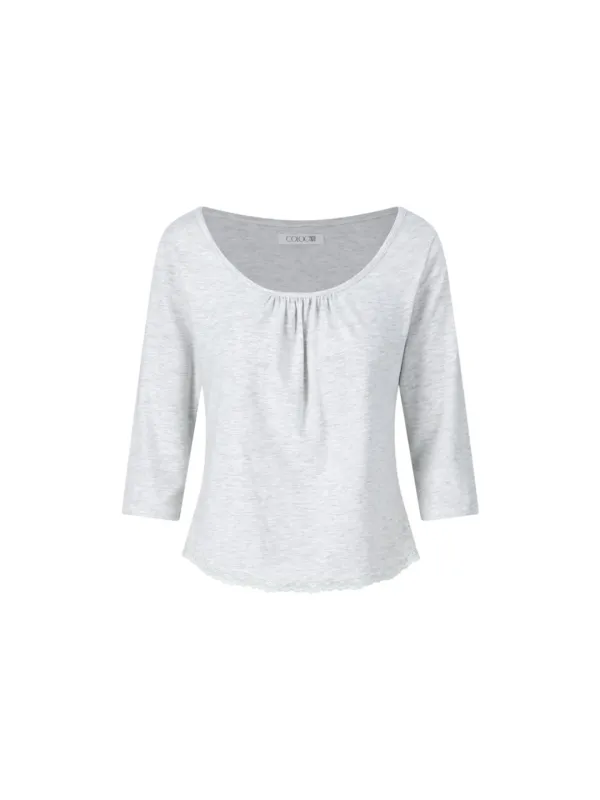 HANA LACE TOP OAT MELANGE ~9/29출고