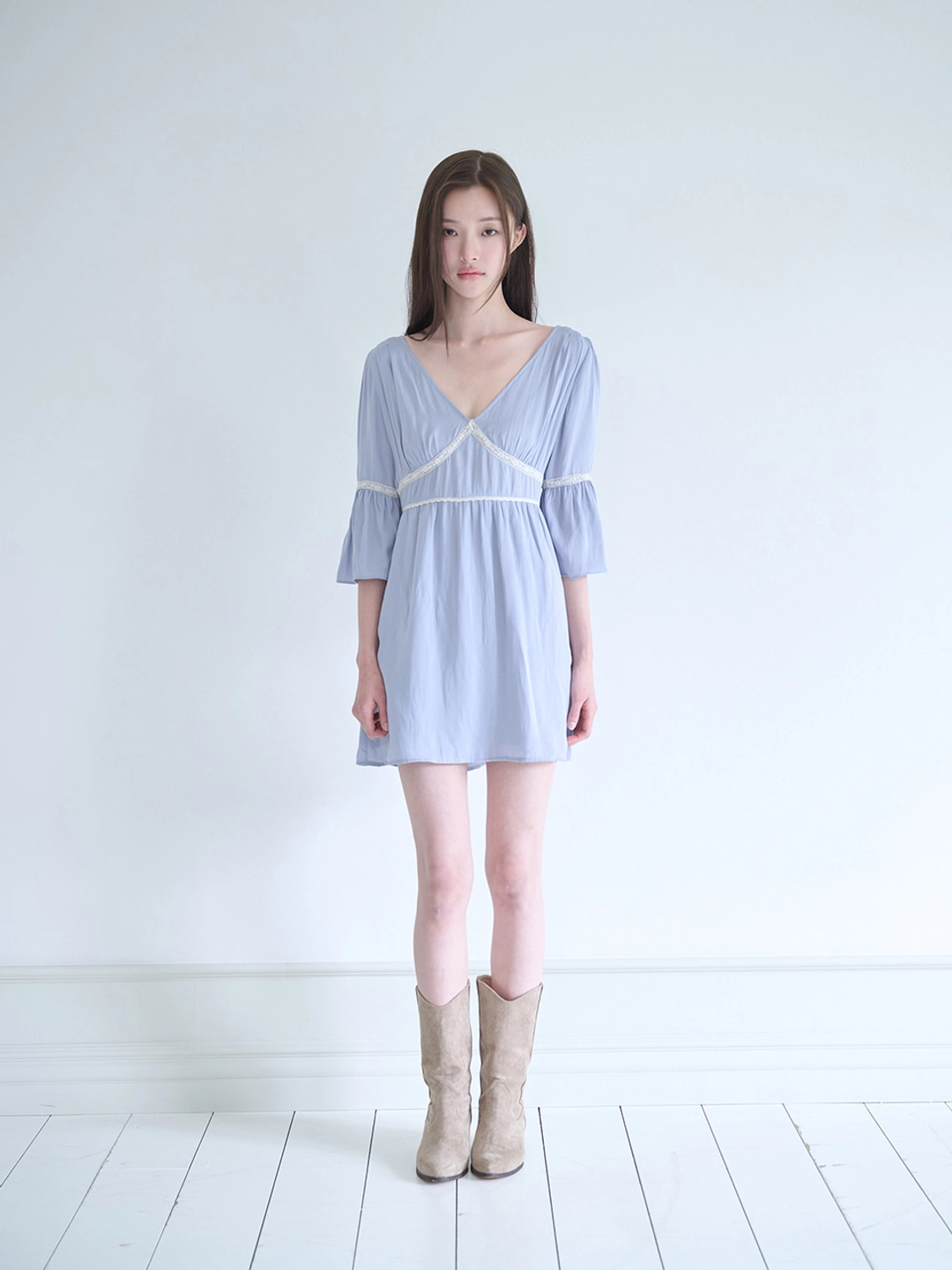 낫유어로즈 Lace boho dress (Blue) 상품 이미지 1