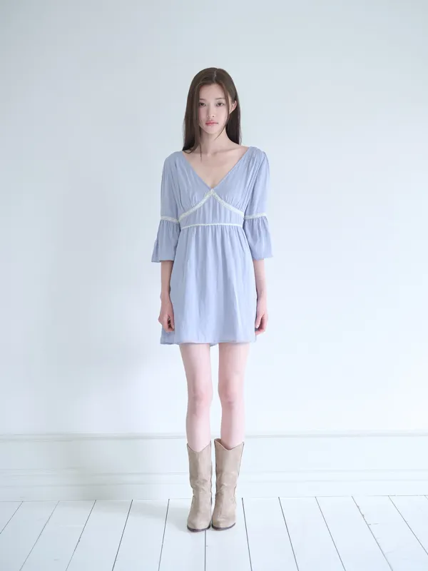 Lace boho dress (Blue)