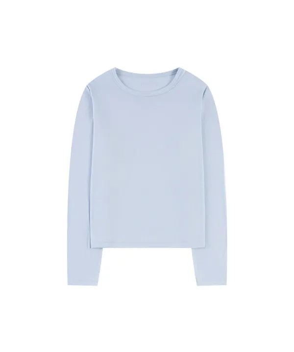 A3562 플루이드 롱 슬리브_Powder blue