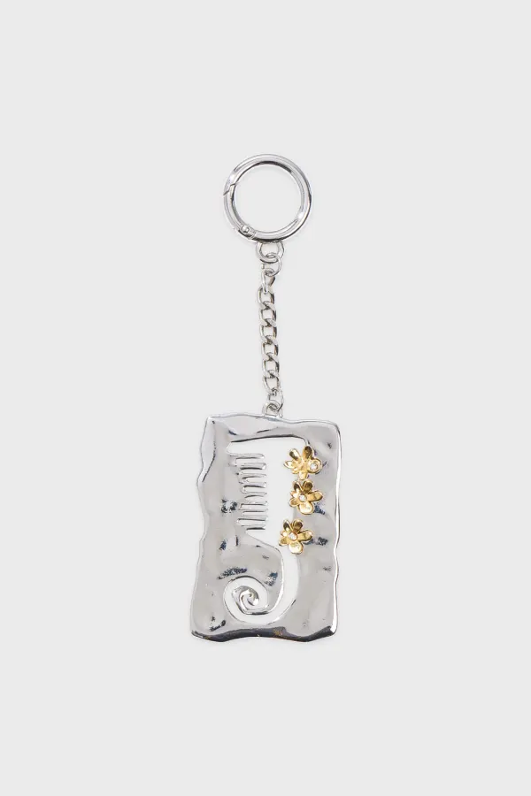 Bloom Brush Keyring (Silver Gold)