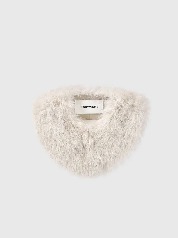 (W) FAUX FUR MUFFLER_ BEIGE