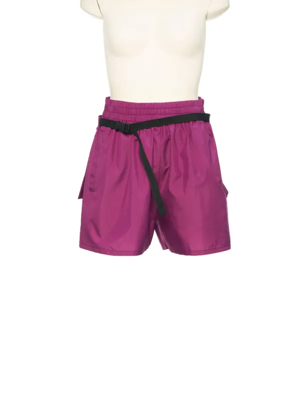 FW25 ZERO PURPLE FANNY PACK SHORTS
