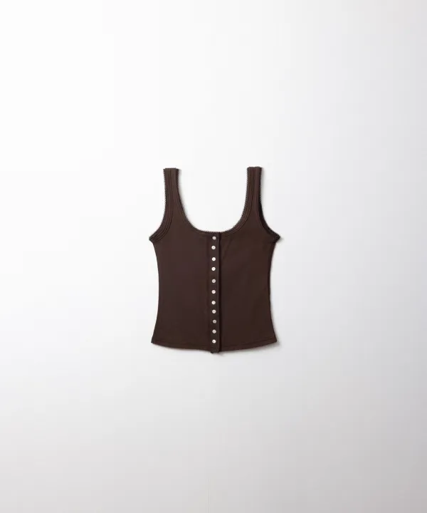 아일렛 레이스 슬리브리스 (brown)