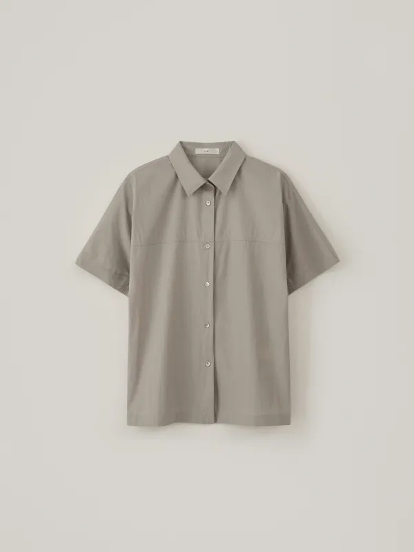 Line Half Shirt - Greige