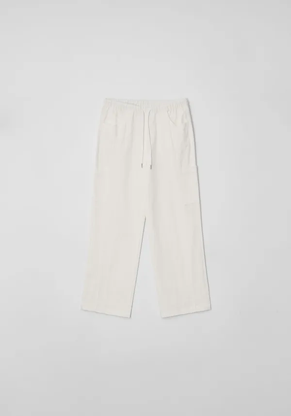 [1차 리오더]Cotton cargo pants (Ivory)