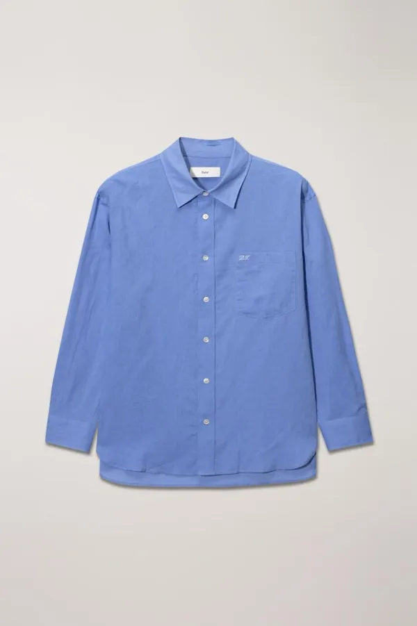 UNISEX CLASSIC LINEN SHIRT BLUE
